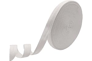 PAMIR TONG White Herringbone Twill Tape Ribbon 3/4 inch for Sewing,Ties,Gift Wrapping Home Deco - 40 Yards Natural Fabric Cotton Webbing Straps- Bias Binding Tape for Handles, Hoodie, DIY Crafts &Projects