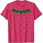 Strawberry Halloween Costume Simple Black Seeds Fruit T-Shirt
