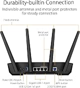 ASUS TUF-AX3000 V2 Wi-Fi 6 Router 2.4GHz 5GHz Dual Band view 3