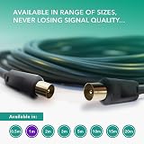 Cable Mountain 1m TV Aerial Cable Coaxial RF Extension Lead Gold Plated view 5