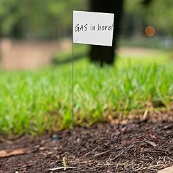 Zozen 50Pack White Marking Flags, Writable | Yard