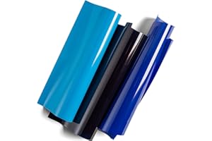 Cricut Everyday Iron On - 12” x 12" 3 Sheets - Includes Royal, Ocean, Navy - HTV Vinyl for T-Shirts - Use with Cricut Explore Air 2/Maker - Deep Blue Sea Sampler