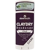 Zion Health Clay Dry Dare Deodorant Stick 2.8 oz Oud