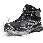 LARNMERN Steel Toe Boots for Women Lightweight Industrial Construction Boots Work Safety Shoes Hiking Boots Indestructible Shoes