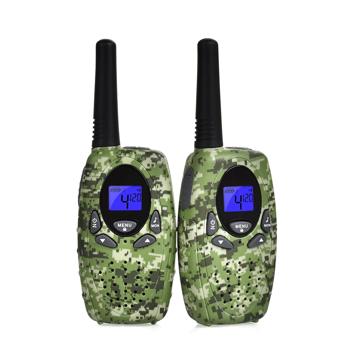 Swiftion Handheld Kids Walkie Talkies boys Rechargeable 22 Channel 0.5W FRS/GMRS Walky Talky Kids 2 Way Radios Kids walkie talkies camouflage disruptive pattern (Camouflage)