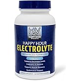 Happy Hour Vitamins Electrolyte Pill- 100 Pills- Dehydration, Muscle cramping, Performance, Keto & Rapid Recovery. Vegetarian Capsules w/Magnesium, Potassium, Sodium & Calcium Hydration Supplement