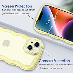 Anuck for iPhone 14 Plus Case Wavy Edge Clear Back