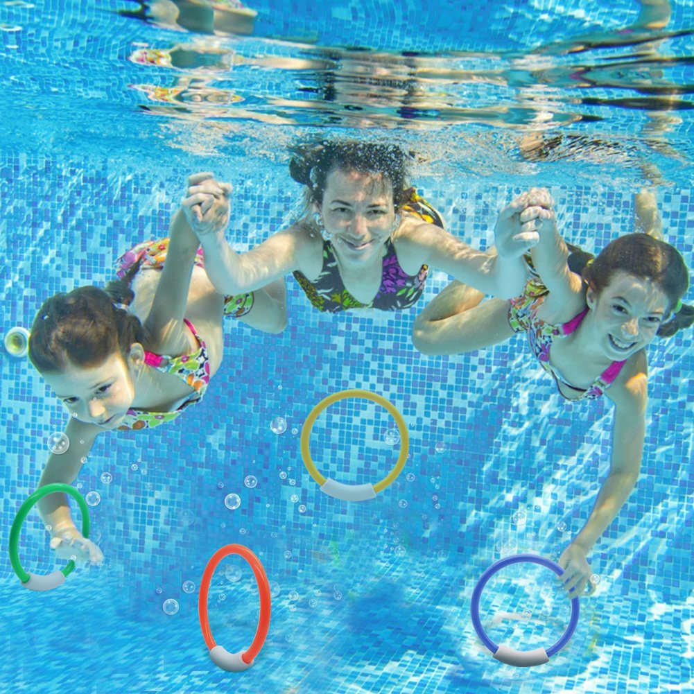 Jeu Piscine Anneau de Plongée Jouet de Natation Bain Plage Eau L\'Été Cadeau pour Enfant 6 7 8 9