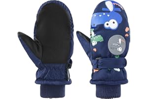 American Trends Toddler Winter Mittens Waterproof Boy Ski Gloves Warm Fleece Snow Mitten for Baby Boy Girl Cold Weather