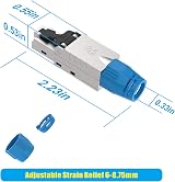 VCELINK Cat8 RJ45 Tool-Free Connector Shielded 40Gbps 2000MHz Cat7A Cat6A 2 Pack view 2