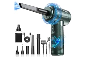 CAGIWIRU Compressed Air Duster 4.0,Cordless Air Blower,Electric Air Duster for cleaning keyboard&PC,Air Cleaning Kit, 3 Speed Duster Cleaner with LED-Light-no Canned air dusters-car Dusters