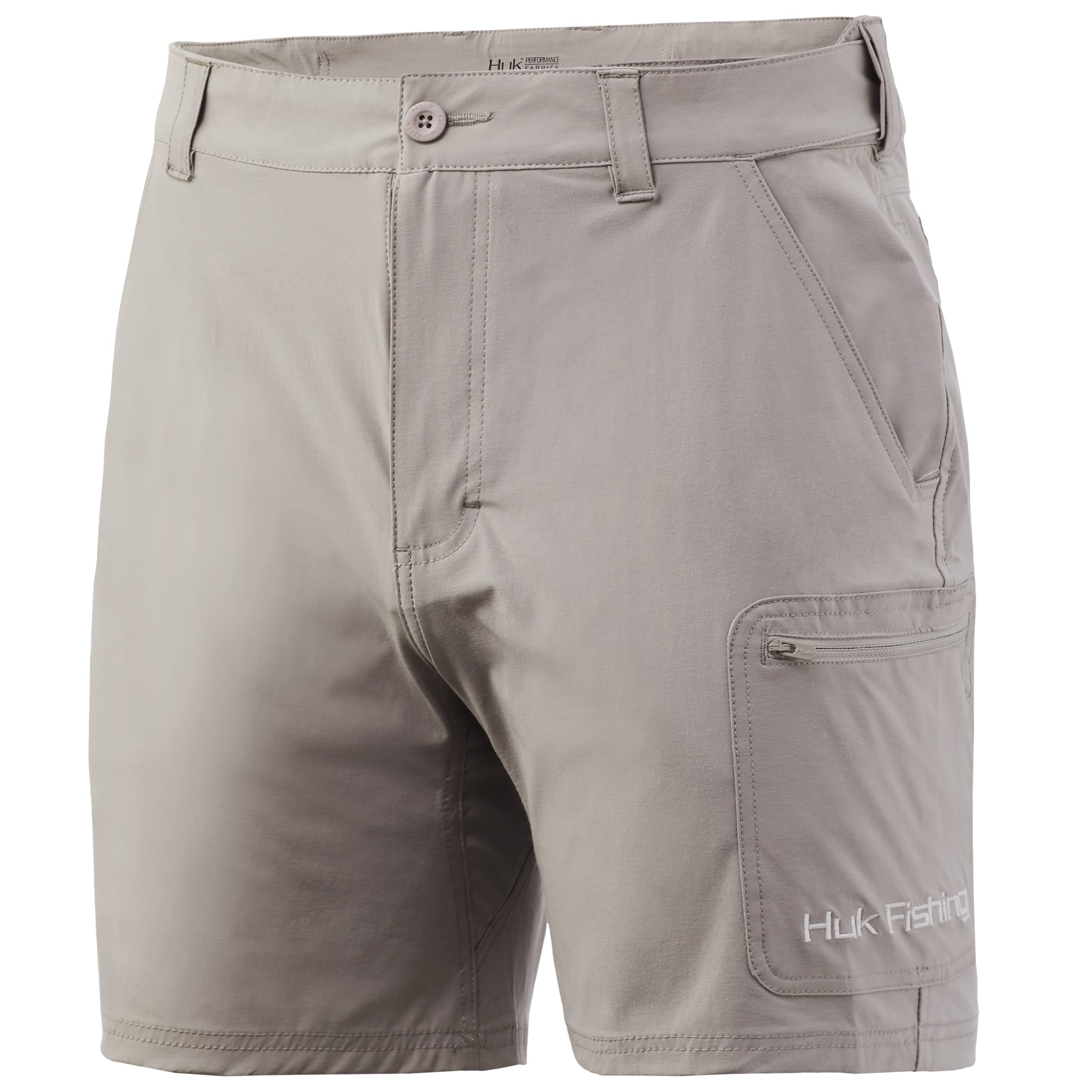 HUK mens Next Level | Quick-drying Performance Fishing Shorts, Grey - 7 ...