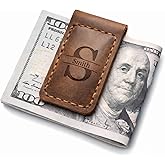 Personalized Money Clip, Custom Leather Engraved with Magnetic Closure, Handmade Customized Monogrammed Money Clip for Men