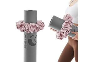 Slim Panda Yoga Mat Scrunchie, Secures Your Mat In Style & Cute, Durable Stretchable Velvet Fabric Yoga Mat Carrying Strap Fits All Standard Yoga Mats (mat not included)