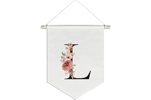 foedor Initial L Wall Decor,Personalized Teen Girl Gifts,Monogrammed Gifts Wall Decor for Women Teen Girl Nursery bedroom,Trendy Cute Preppy Poster Banner flag,Pennants & Banners