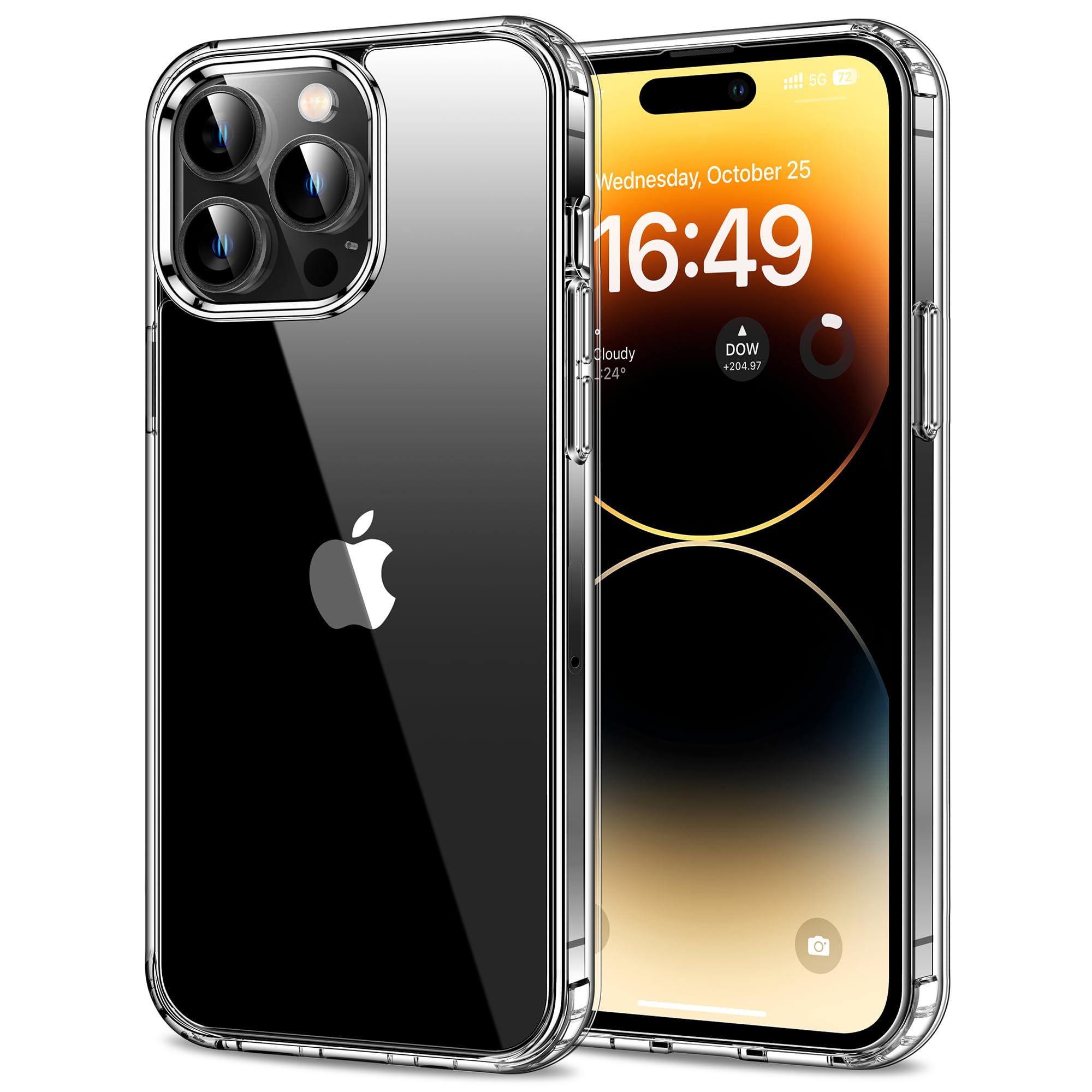 HOOMIL Case for iPhone 14 Pro Max, Non-Yellowing, Drop Protection, Anti-Scratch Transparent Hard Back Phone Cover - Crystal Clear — image 1