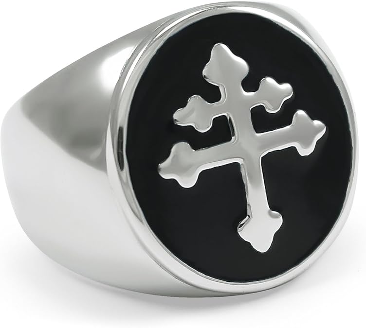 Magnum PI Ring with Cross of Lorraine - Tom Selleck (14)|Amazon.com