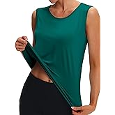 MAGCOMSEN Women's Workout Tank Top Athletic Muscle Sleeveless Crew Neck Shirt UPF 80+ Moisture Wicking Gym Running