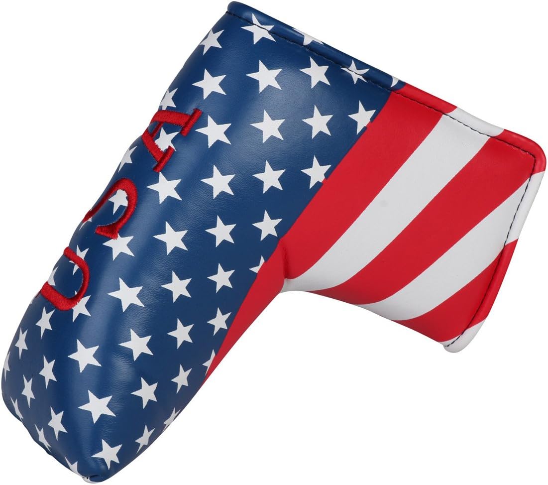 USA Starts and Stripes Golf Putter Head Cover Blade Putter