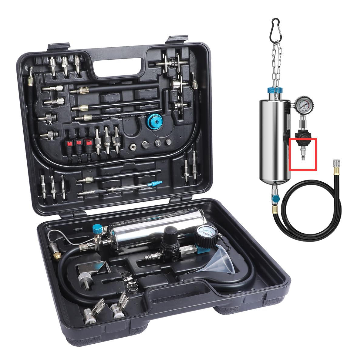 Photo 1 of CMTOOL Fuel Injector Cleaner Kit, Automotive Fuel System Cleaning Kit, 1000ML Non-dismantle Cleaner Machine Tool for Auto Catalytic Converter/Intake Valve/Throttle Body