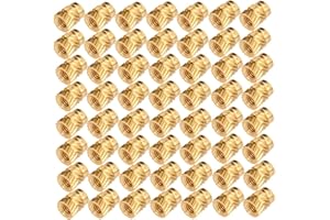 ULTECHNOVO 100pcs Embedment Nut Tools for Mechanics 1/4 20 Threaded Insert Square Nut Calia Metal Two-way 3D