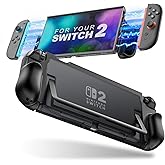 TiMOVO Dockable Case for Nintendo Switch 2 2025, TPU Grip Protective Case Accessories with Quick-Release Joycon Design for Switch 2, Anti-Scratch Shockproof Console Hard Cover, Black