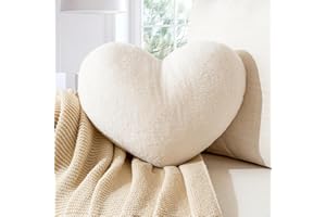 Vdoioe Heart Pillow Heart Shaped Throw Pillows Super Soft Faux Rabbit Fur Heart Throw Pillow Valentines Day Decorations Pillow,Wedding Decor, Women Girls Home Decoration
