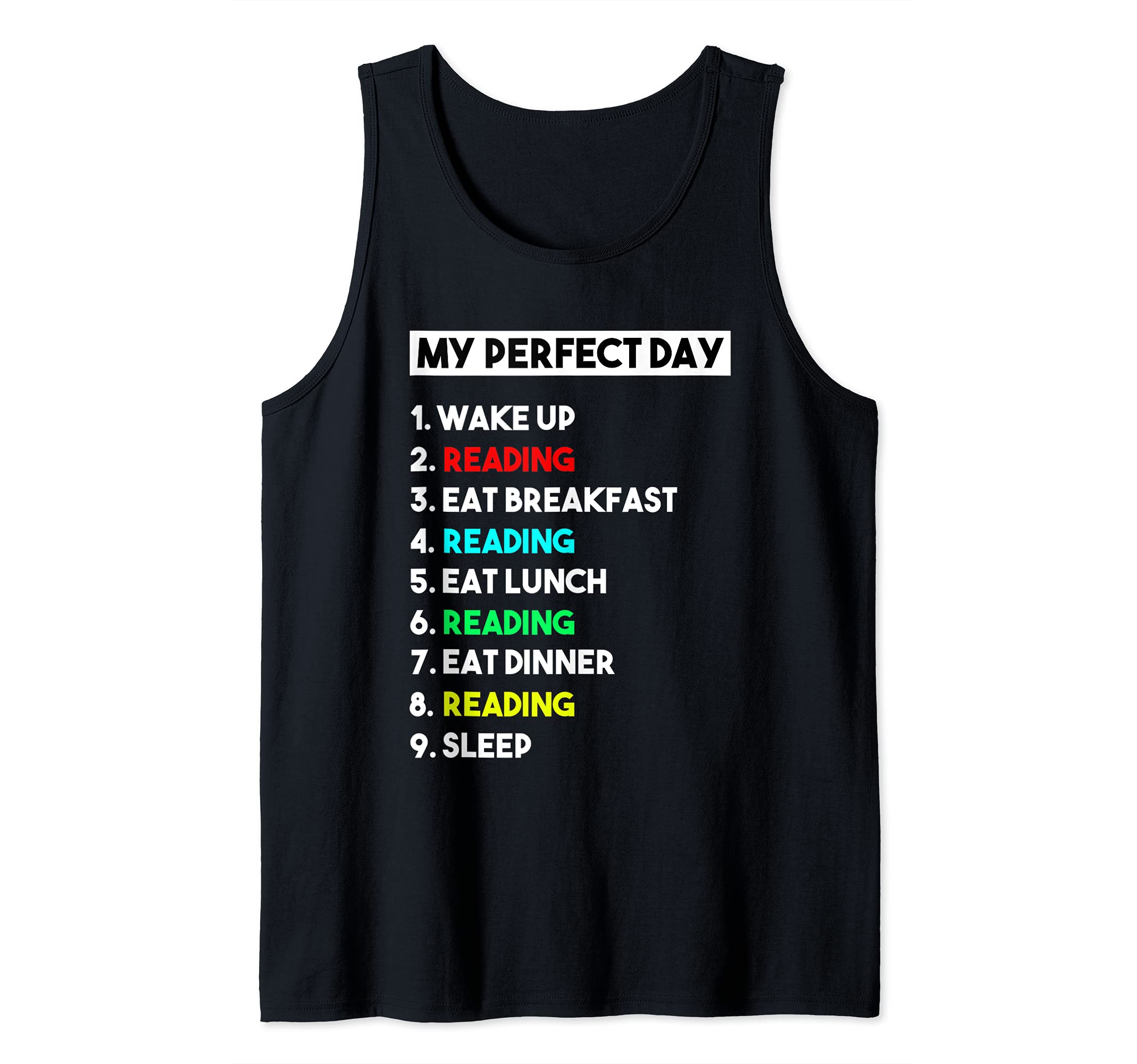 My Perfect Day Reading for Reader Tank Top