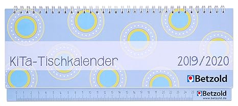 Betzold 758602 - Tischkalender KITA 2019/2020, Querformat - Wochenplaner Terminplaner für Erzieher/innen