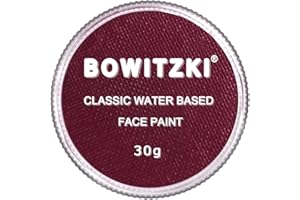 Bowitzki 30g Professional Face Paint Body Paint Water Based Face painting Makeup Safe for Kids and Adults Split Cake Single Color Halloween Christmas Party - Rose