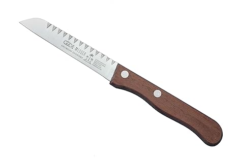Güde Buntschneidemesser, Serie Sigma, Griff Edelholz, Klingenlänge: 9 cm - Kochmesser -Küchenmesser - Solingen - Germay - ros