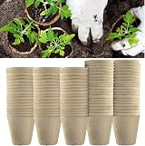 RAM 96 Piece Biodegradable Organic Fibre Seed Growing Pots Seedling Pots view 2