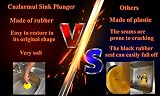 Cuzlarmul Sink Plunger Short Handle Unclogging Tool Kitchen Shower Bathroom view 4