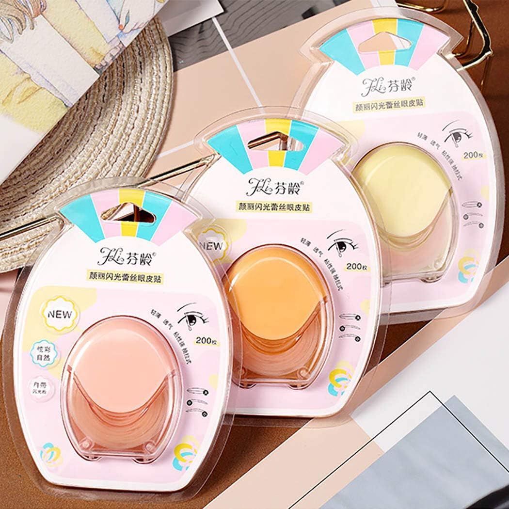 Fdesigner Invisible Eye Tape Medical Fiber Double Eyelid Strip Breathable Makeup Tape for Hooded Eyes Eyeshadow Ptosis 200pcs (M)