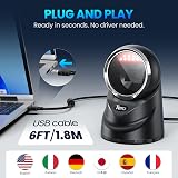 Tera 9100 Desktop Barcode Scanner 2D QR Omnidirectional USB Wired Handsfree view 5
