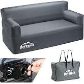 Pittman Outdoors 3-Seat Inflatable Couch with Built-In Pump, Holds 880 lbs | Heavy-Duty 1000D Oxford Puncture-Resistant Cover, Machine-Washable, Sets Up in Under 3 Minutes, for Camping, Glamping &amp; Dorms