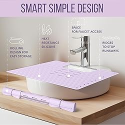 Maplefield Silicone Bathroom Sink Cover for Extra