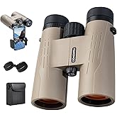 12x42 HD Binoculars for Adults High Powered Binoculars with Upgraded Phone Adapter Waterproof Compact Binocular with Low Light Night Vision for Bird Watching Hunting Outdoor Sports Concerts Mud