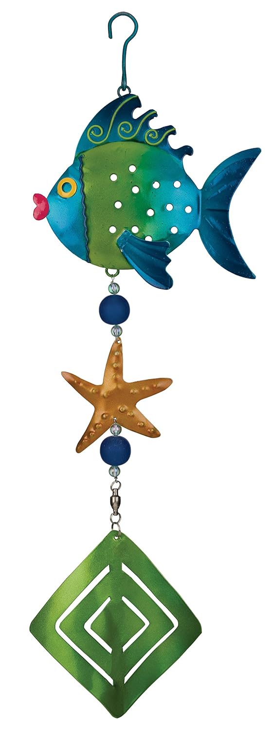 Home Art and Gift Fish Twirly Garden Hanging Ornament eBay