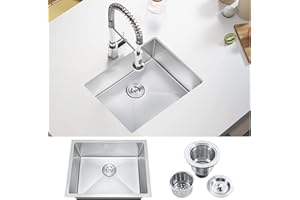 ATTOP 23 Inch Undermount Kitchen Sink,Nano Coating Stainless Steel Medium Handmade Undermount Single Bowl Kitchen Sink
