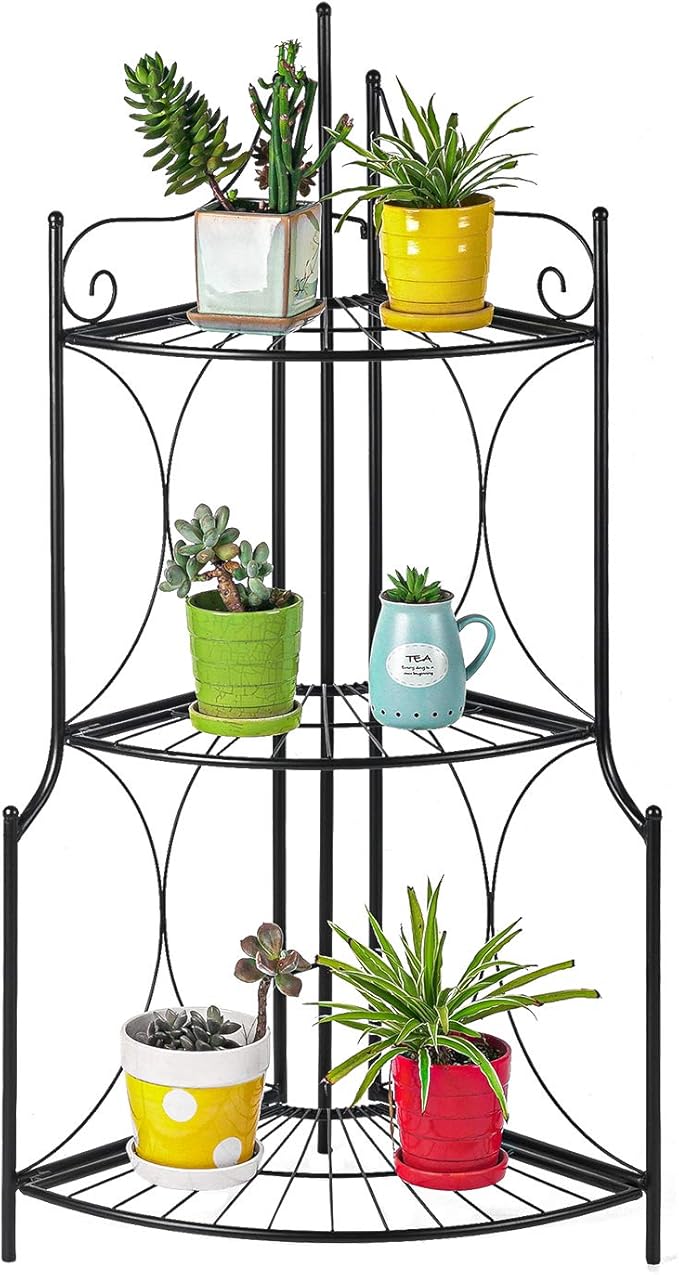 Indefree Corner Plant Stand Foldable 3Tier