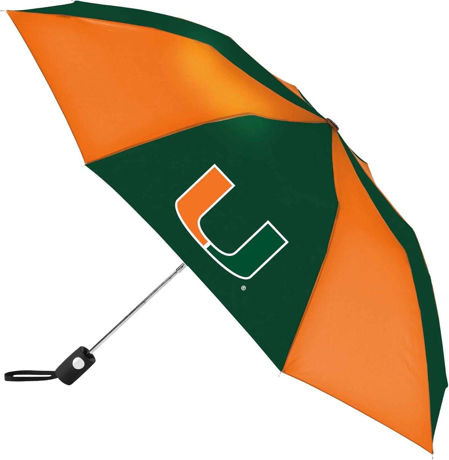 NCAA Miami Hurricanes Automatic Folding Umbrella Sports