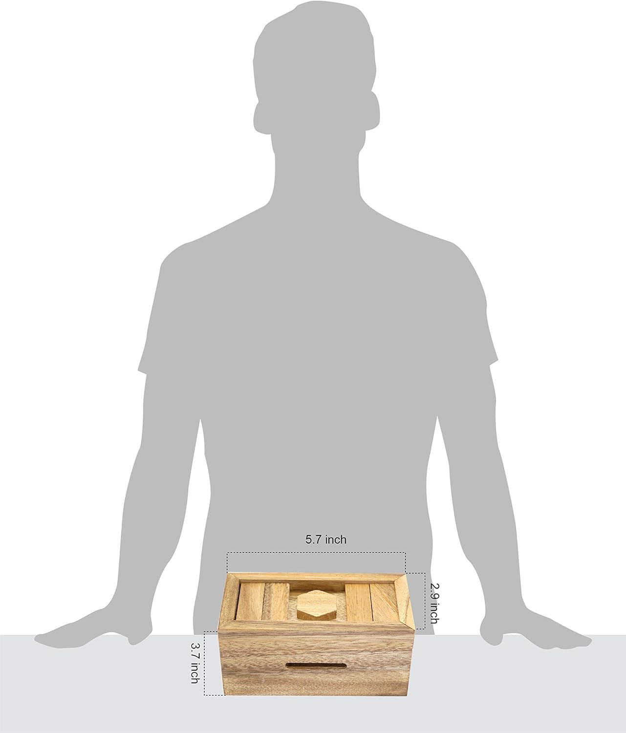 Puzzle Gift Case Box and Magic Cards Case Holder with Hidden Compartments in Unique Wooden Boxes to Challenge Mind Puzzles and Use as Intelligence Gift Box for Money Secret: Toys & Games