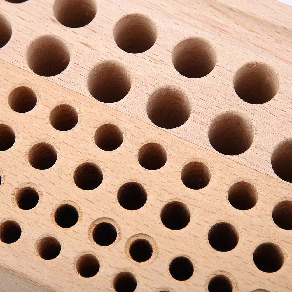 Wooden Leathercraft Tools Rack Stand 98 Holes Paintting Leathercraft Tool Punch Tool Stand Storage Box Organizer Leather Tools - Image 5