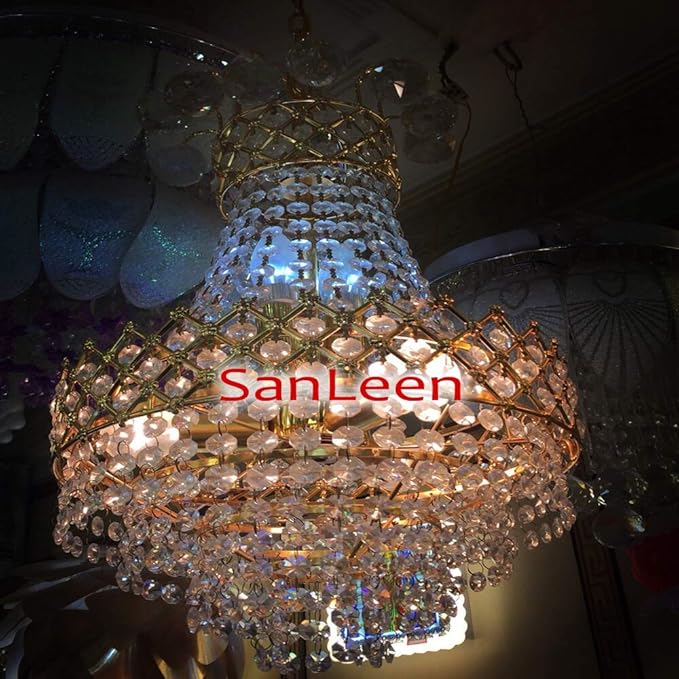 Sanleen Enterprises Home Decorative Crystal Chandelier Lightning Fixture Ceiling Light, 300mm, 12x20-inch