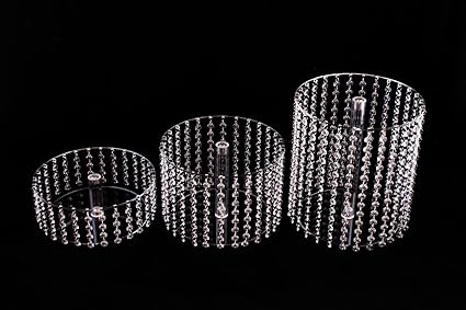 Acryl Tortenständer Rund Hochzeit 3 Etagen Etagere Geburtstag Alu Ø 28 cm Etagere Party