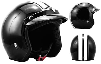 ARROW AV-47 Jet-Helm Chopper Bobber Motorrad-Helm Roller Scooter-Helm Mofa Tragetasche M (57-58cm) Mehrfarbig