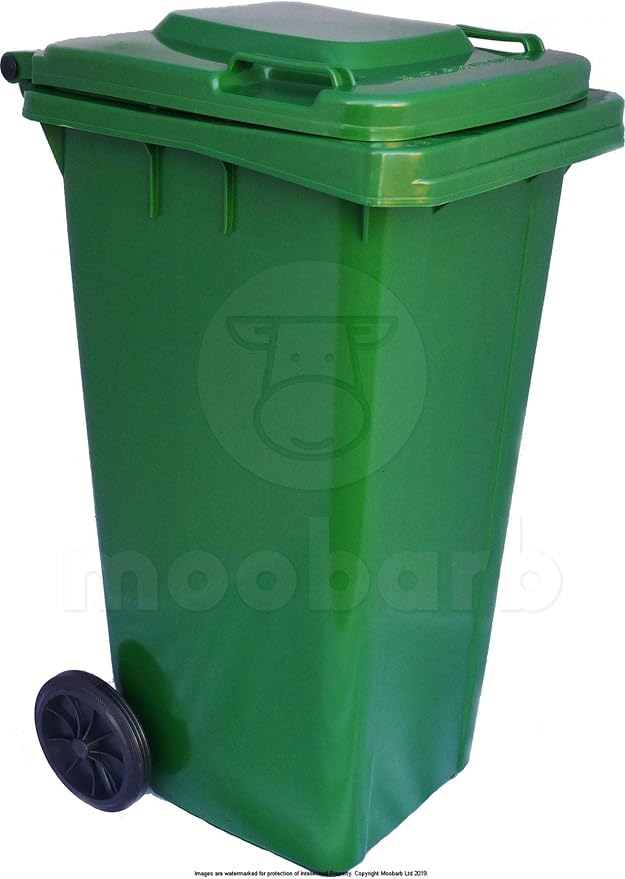 120 Litre Wheelie Bin Green Council Approved EN840 Waste Recycling