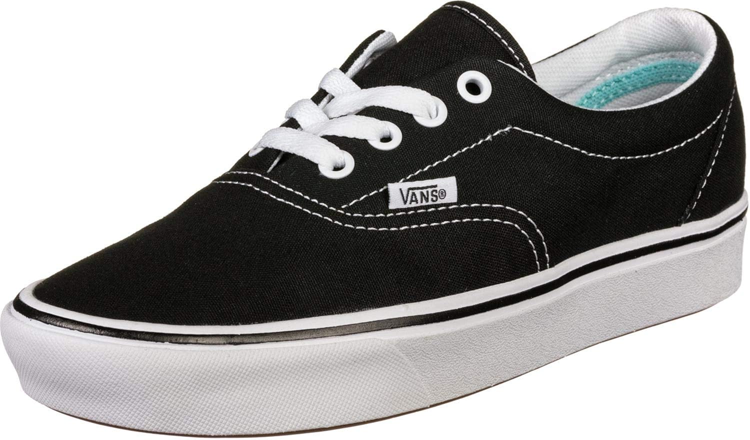 vans comfycush era black white