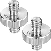SmallRig 1/4" to 1/4" Male Threaded Screw Adapter Double Head Stud for Camera Cage Monitor LED Microphone, Pack of 2-828